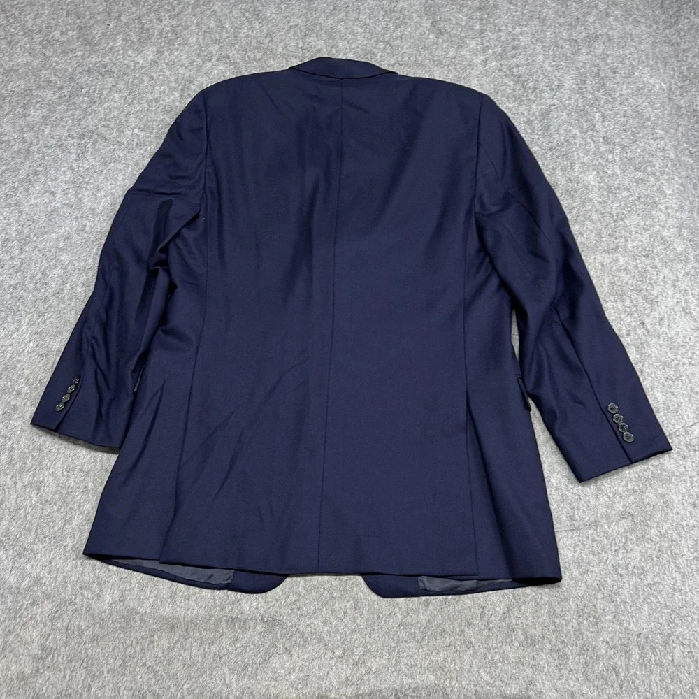 Ermenegildo Zegna Blazer Mens EU 58L Blue Wool Suit Jacket Trofeo Swiss FIT46L
